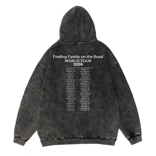 Finding My Family On The Road Tour Black Washed Hoodie